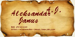 Aleksandar Janus vizit kartica